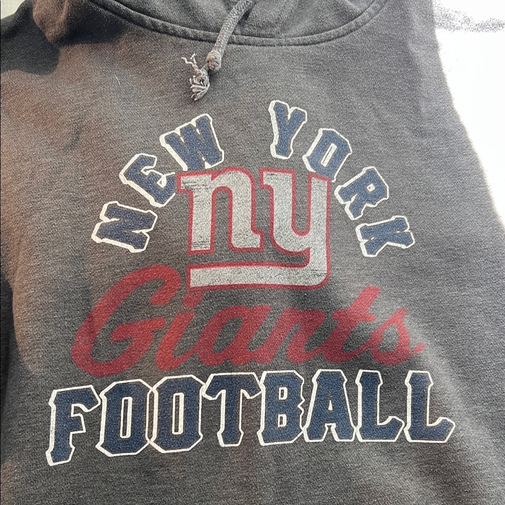 Majestic Gray New York Giants Hoodie